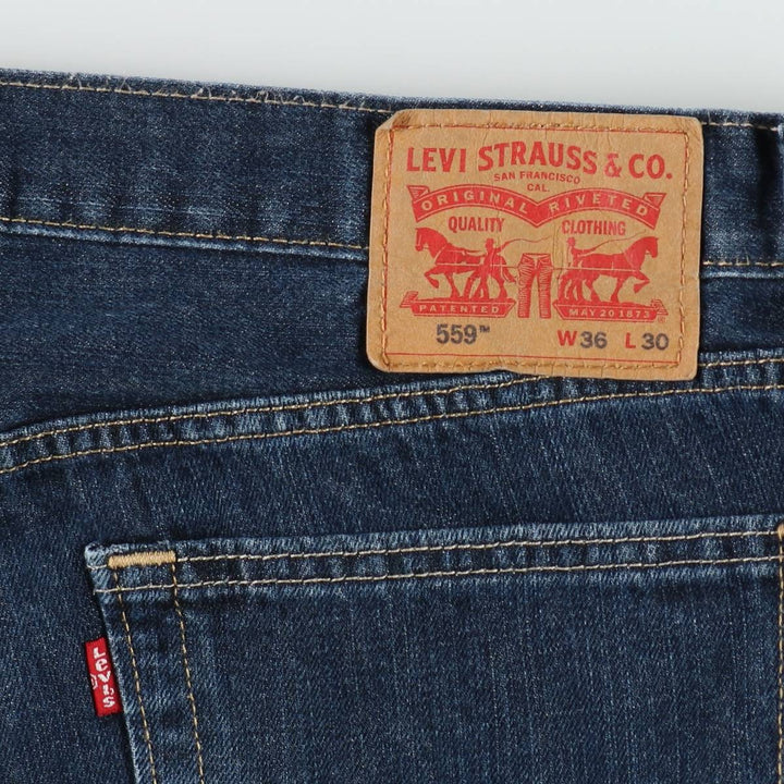 Levi's 559 straight denim pants for men, size W37 cotton blue type Vintage Second Hand