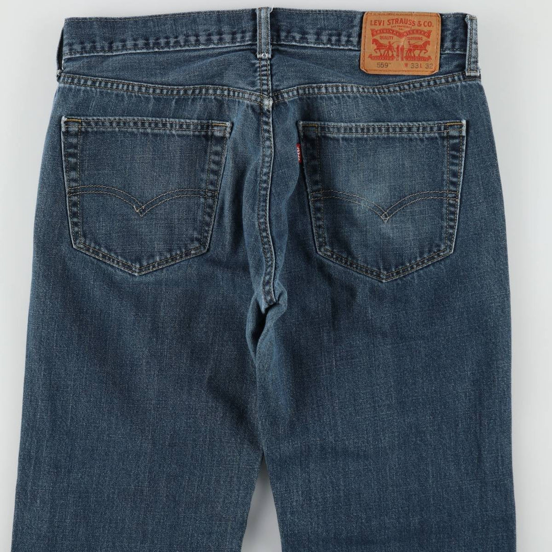 Levi's 559 straight denim pants for men, size W34 cotton blue type Vintage Second Hand