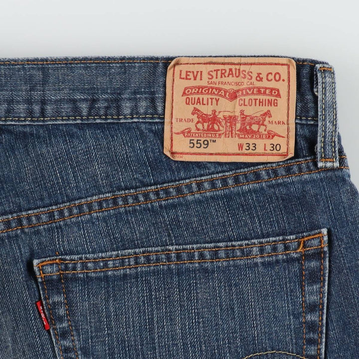 Levi's 559 RELAXED STRAIGHT straight denim pants for men, equivalent to w35 cotton blue type Vintage Second Hand