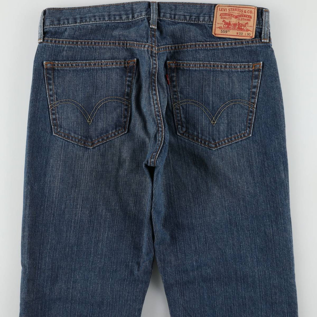 Levi's 559 RELAXED STRAIGHT straight denim pants for men, equivalent to w35 cotton blue type Vintage Second Hand