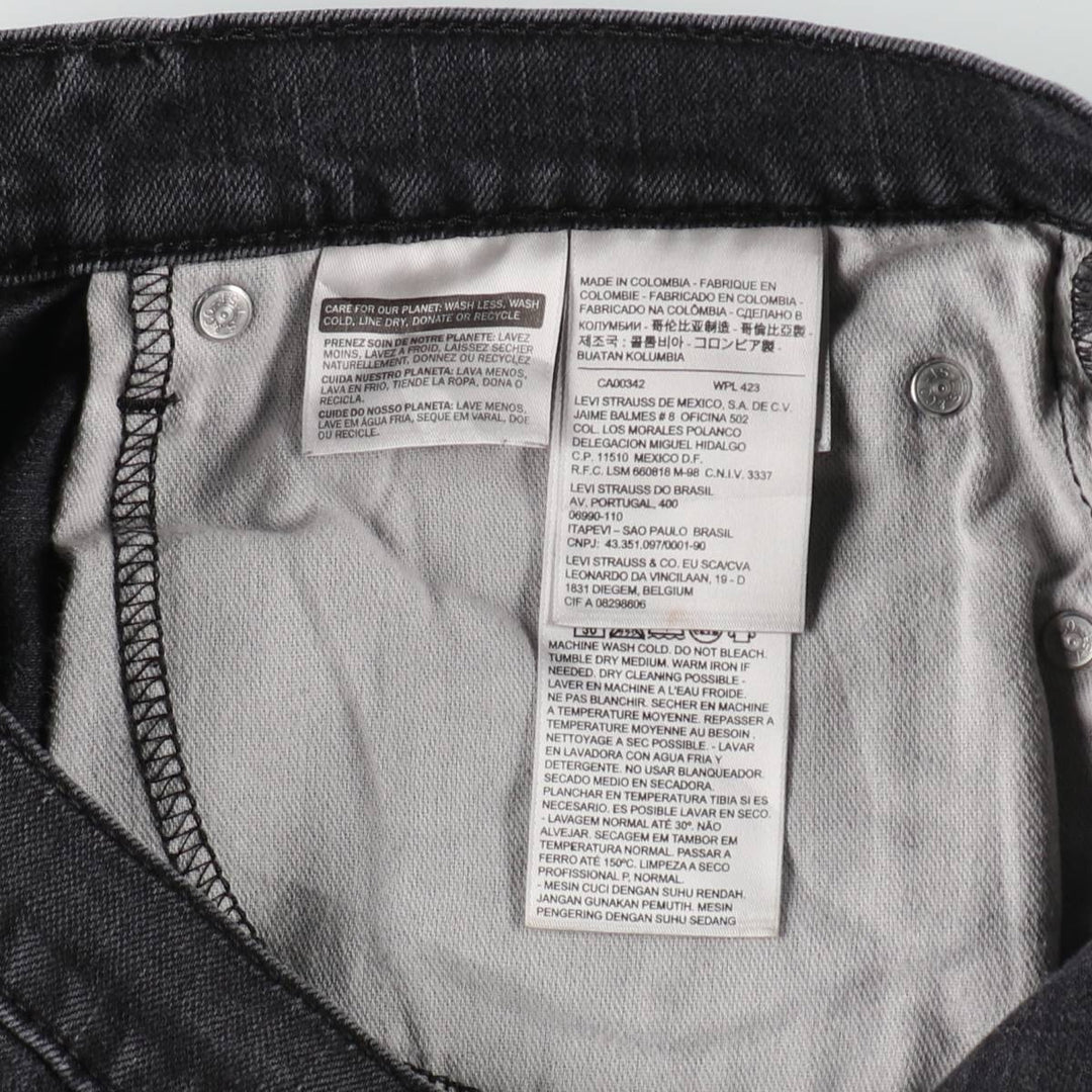 Levi's 559 Black Denim Straight Leg Jeans, Men's Size W37 (approx.) cotton black type Vintage Second Hand