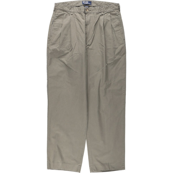 Ralph Lauren POLO by Ralph Lauren HAMMOND PANT, two-pleat chino pants, men's w35 equivalent cotton gray type Vintage Second Hand