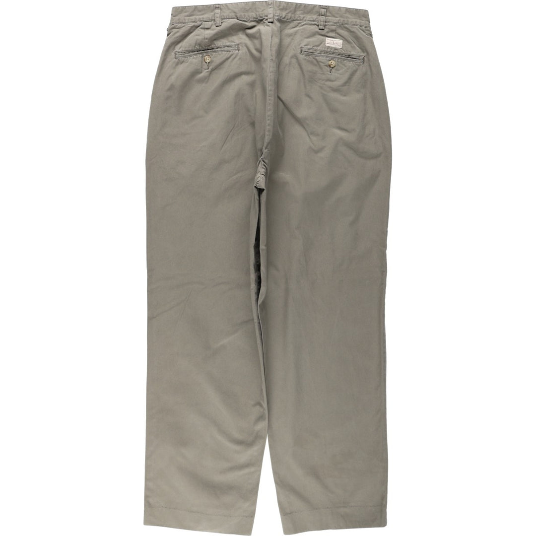 Ralph Lauren POLO by Ralph Lauren HAMMOND PANT, two-pleat chino pants, men's w35 equivalent cotton gray type Vintage Second Hand