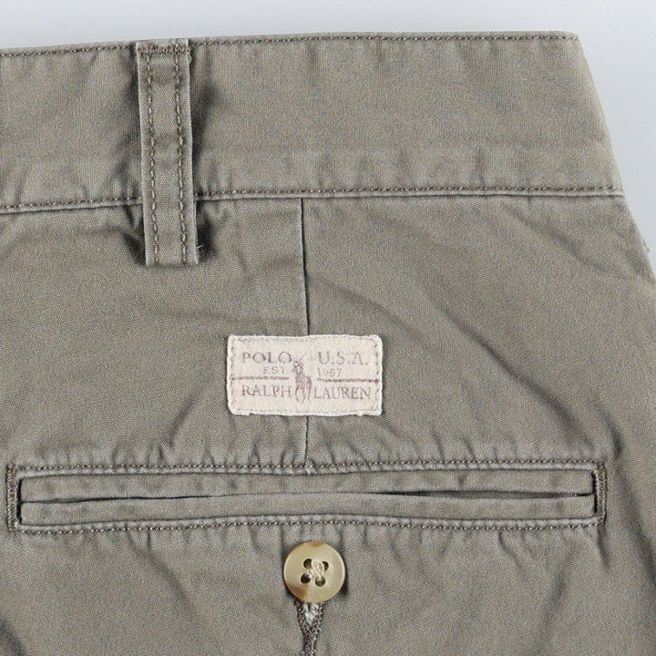 Ralph Lauren POLO by Ralph Lauren HAMMOND PANT, two-pleat chino pants, men's w35 equivalent cotton gray type Vintage Second Hand