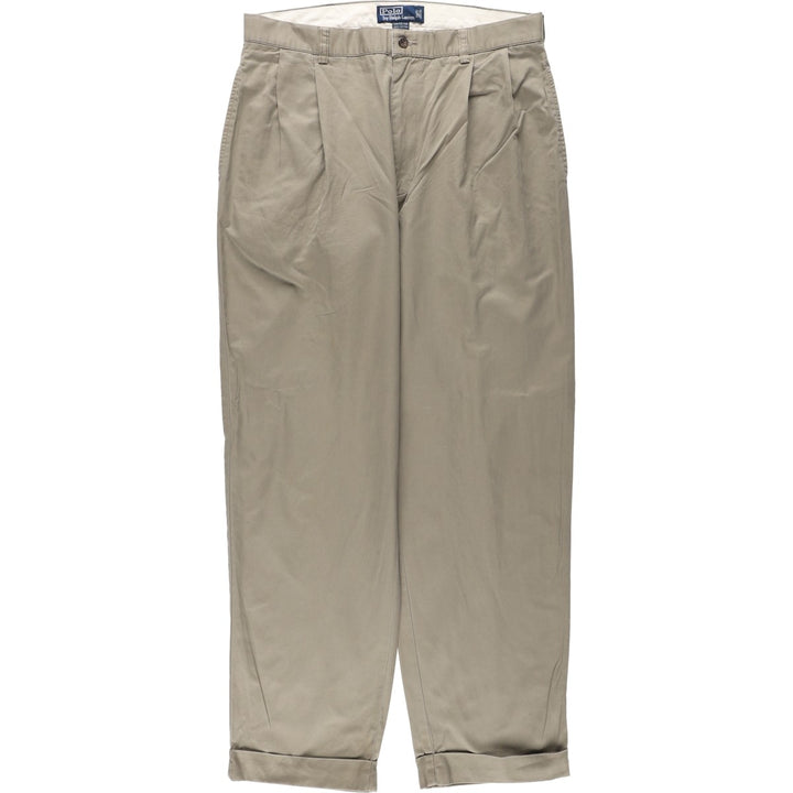 Ralph Lauren Polo Ralph Lauren HAMMOND PANT Two-pleat Chino Pants Men's W34 (approx.) cotton Beige type Vintage Second Hand