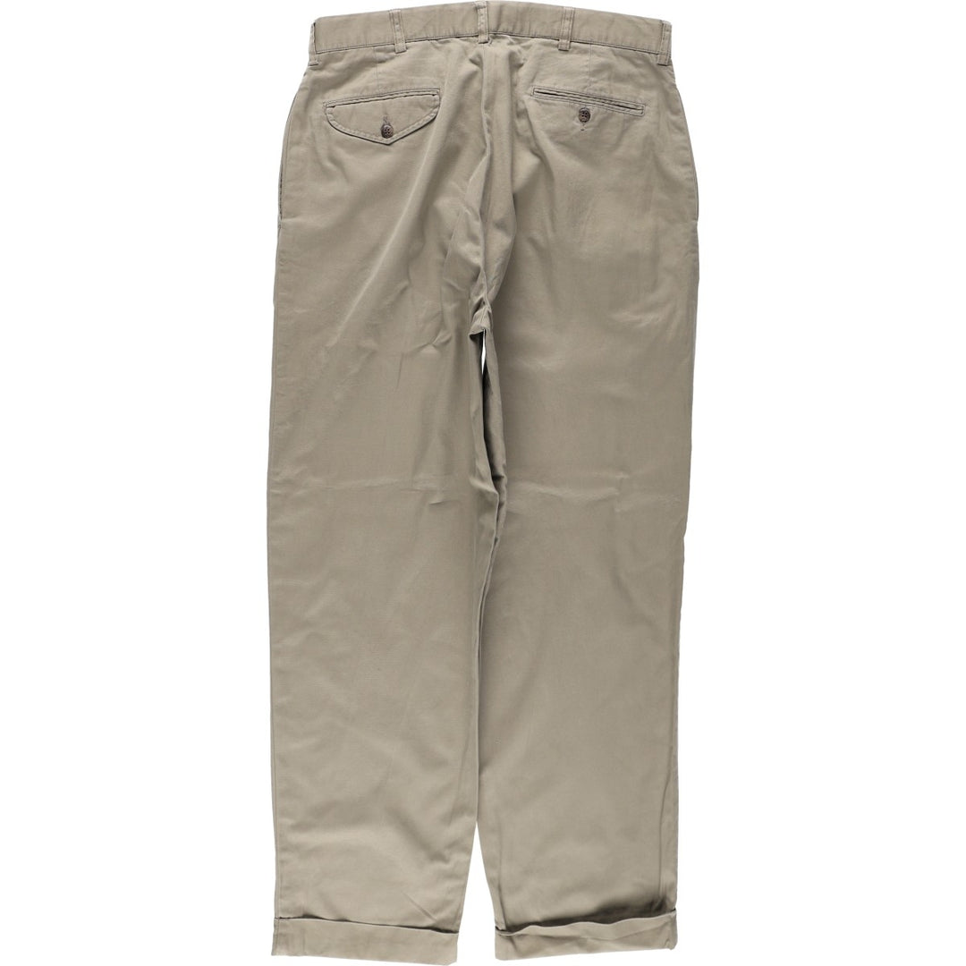 Ralph Lauren Polo Ralph Lauren HAMMOND PANT Two-pleat Chino Pants Men's W34 (approx.) cotton Beige type Vintage Second Hand