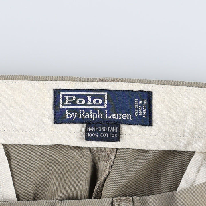 Ralph Lauren Polo Ralph Lauren HAMMOND PANT Two-pleat Chino Pants Men's W34 (approx.) cotton Beige type Vintage Second Hand