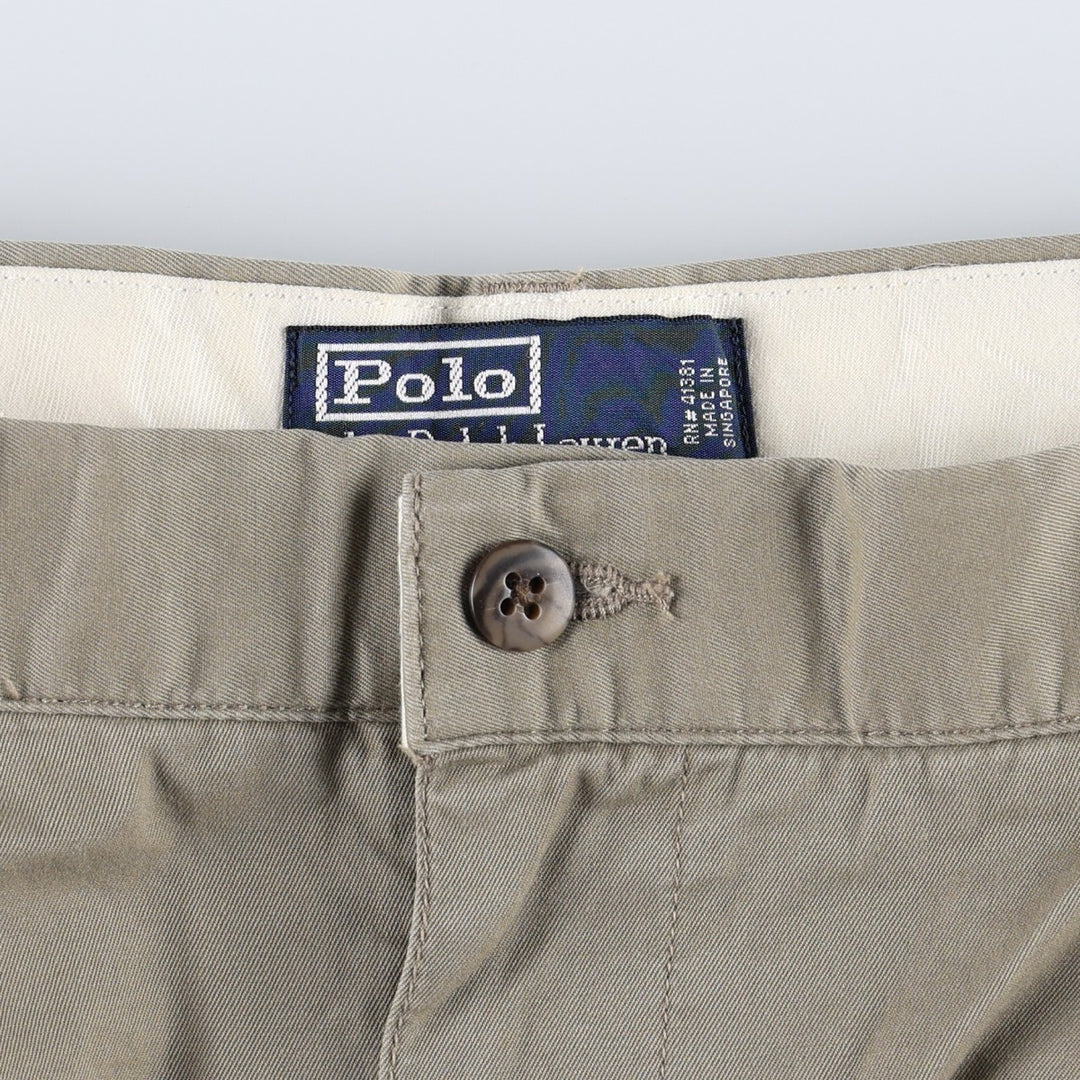 Ralph Lauren Polo Ralph Lauren HAMMOND PANT Two-pleat Chino Pants Men's W34 (approx.) cotton Beige type Vintage Second Hand