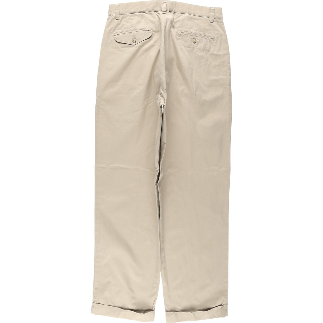 Ralph Lauren Polo Hammond Pant, two-pleat chino pants, men's size W32. cotton Beige type Vintage Second Hand