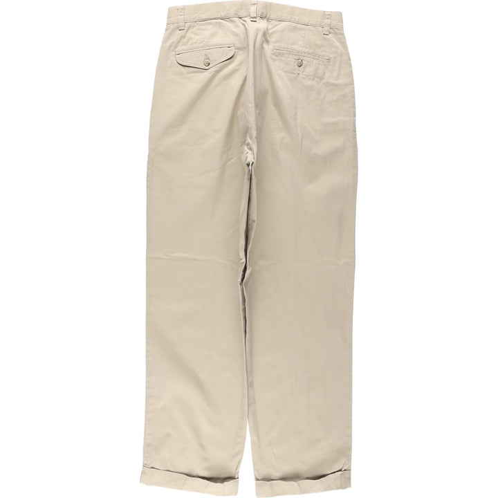 Ralph Lauren Polo Hammond Pant, two-pleat chino pants, men's size W32. cotton Beige type Vintage Second Hand