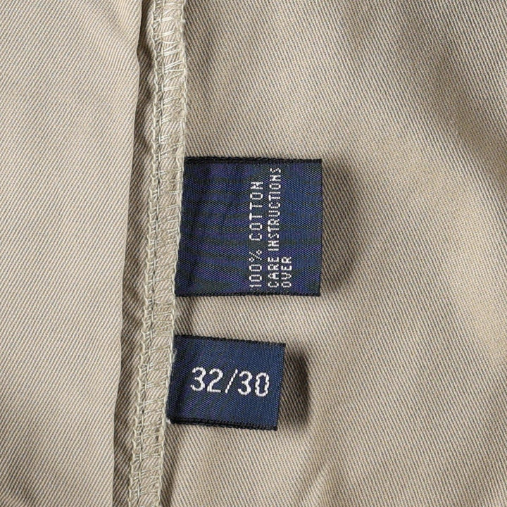 Ralph Lauren Polo Hammond Pant, two-pleat chino pants, men's size W32. cotton Beige type Vintage Second Hand