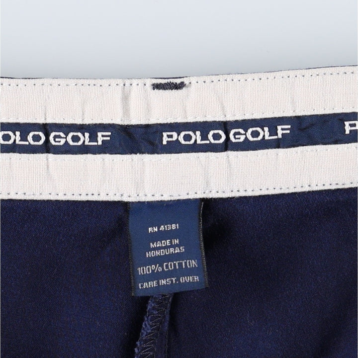 Ralph Lauren POLO GOLF two-pleat chino pants, men's size W36 cotton navy blue type Vintage Second Hand