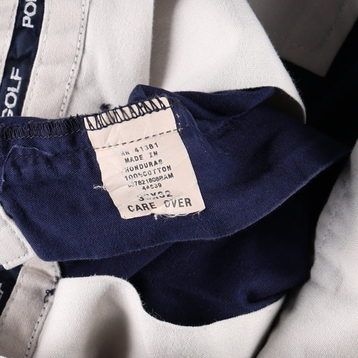 Ralph Lauren POLO GOLF two-pleat chino pants, men's size W36 cotton navy blue type Vintage Second Hand
