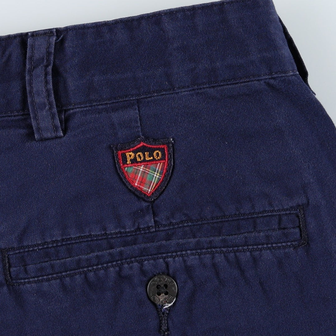 Ralph Lauren POLO GOLF two-pleat chino pants, men's size W36 cotton navy blue type Vintage Second Hand