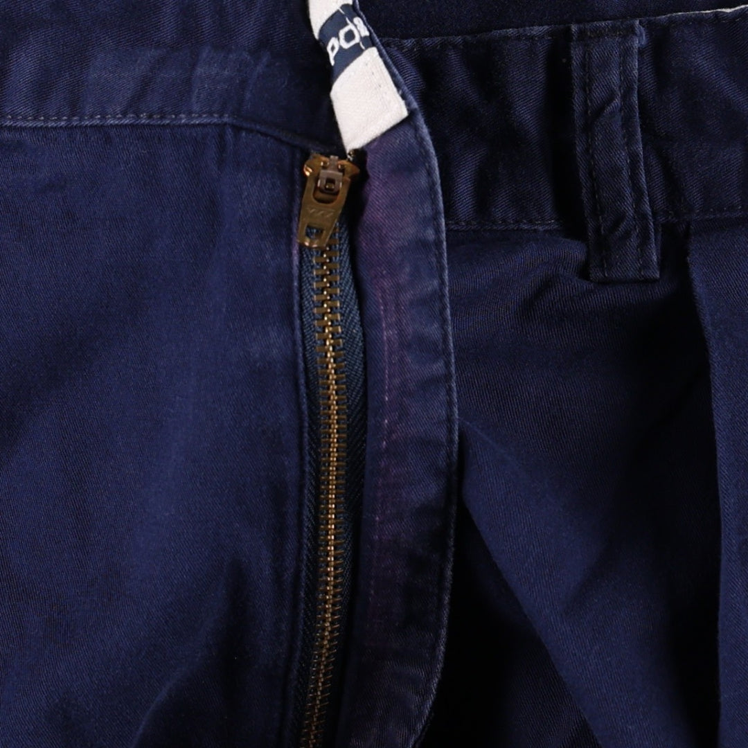 Ralph Lauren POLO GOLF two-pleat chino pants, men's size W36 cotton navy blue type Vintage Second Hand