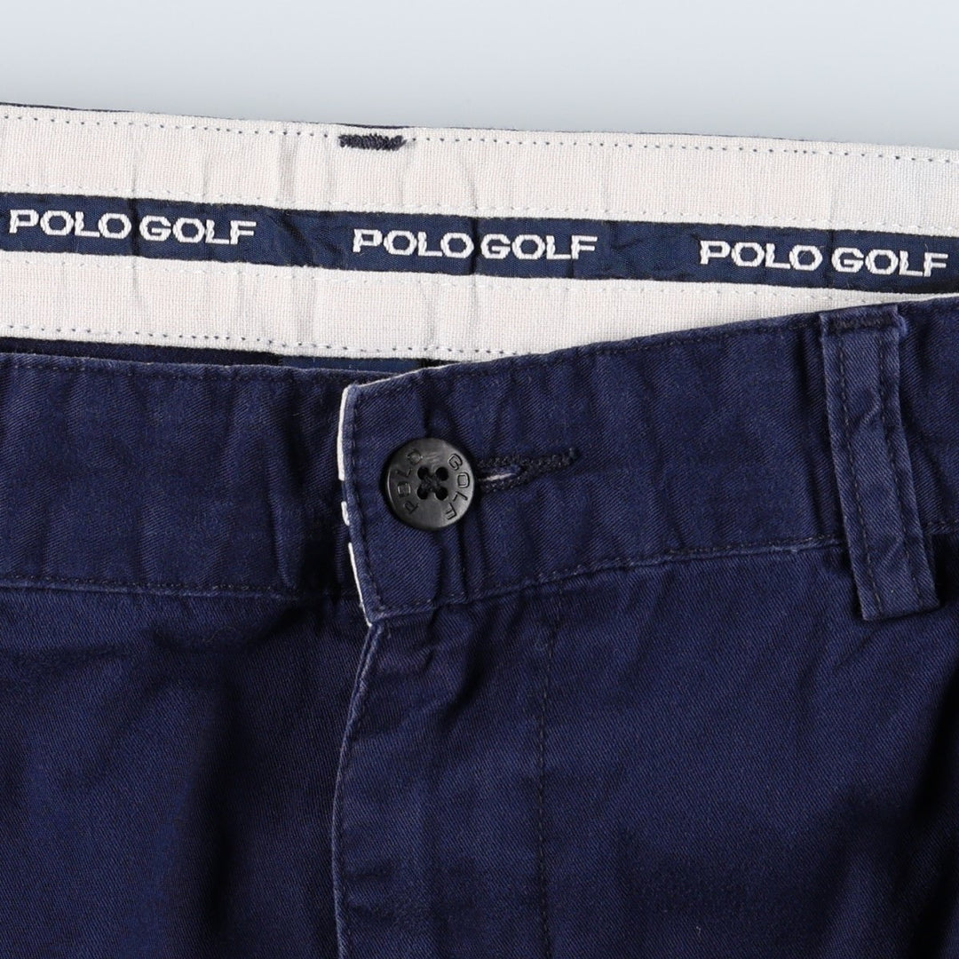 Ralph Lauren POLO GOLF two-pleat chino pants, men's size W36 cotton navy blue type Vintage Second Hand
