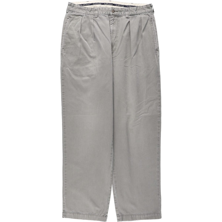 Ralph Lauren Polo Ralph Lauren Andrew Pant Two-pleat Chino Pants Men's Size W34 cotton gray type Vintage Second Hand