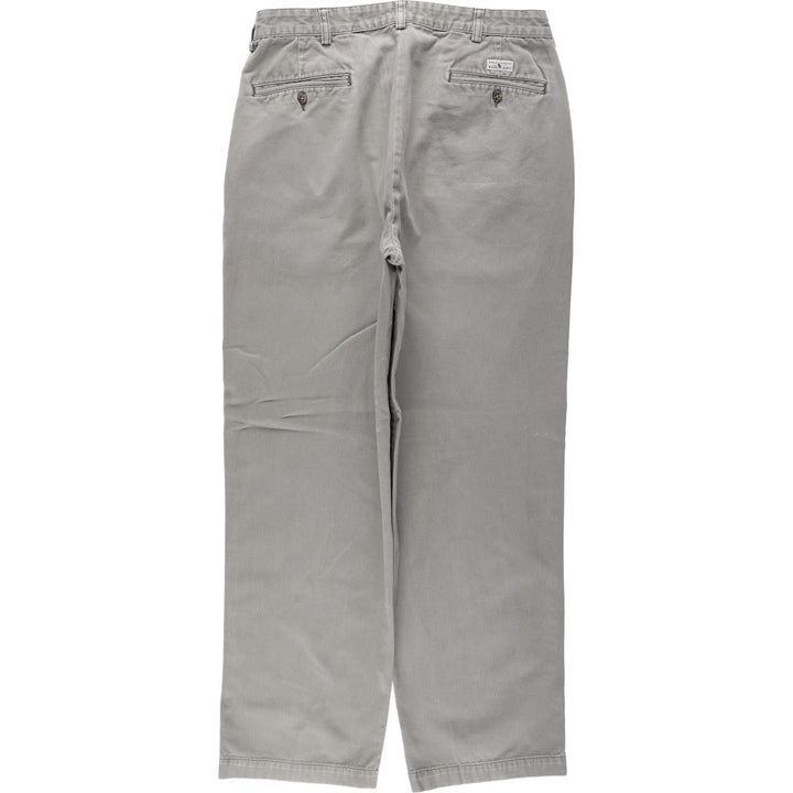 Ralph Lauren Polo Ralph Lauren Andrew Pant Two-pleat Chino Pants Men's Size W34 cotton gray type Vintage Second Hand