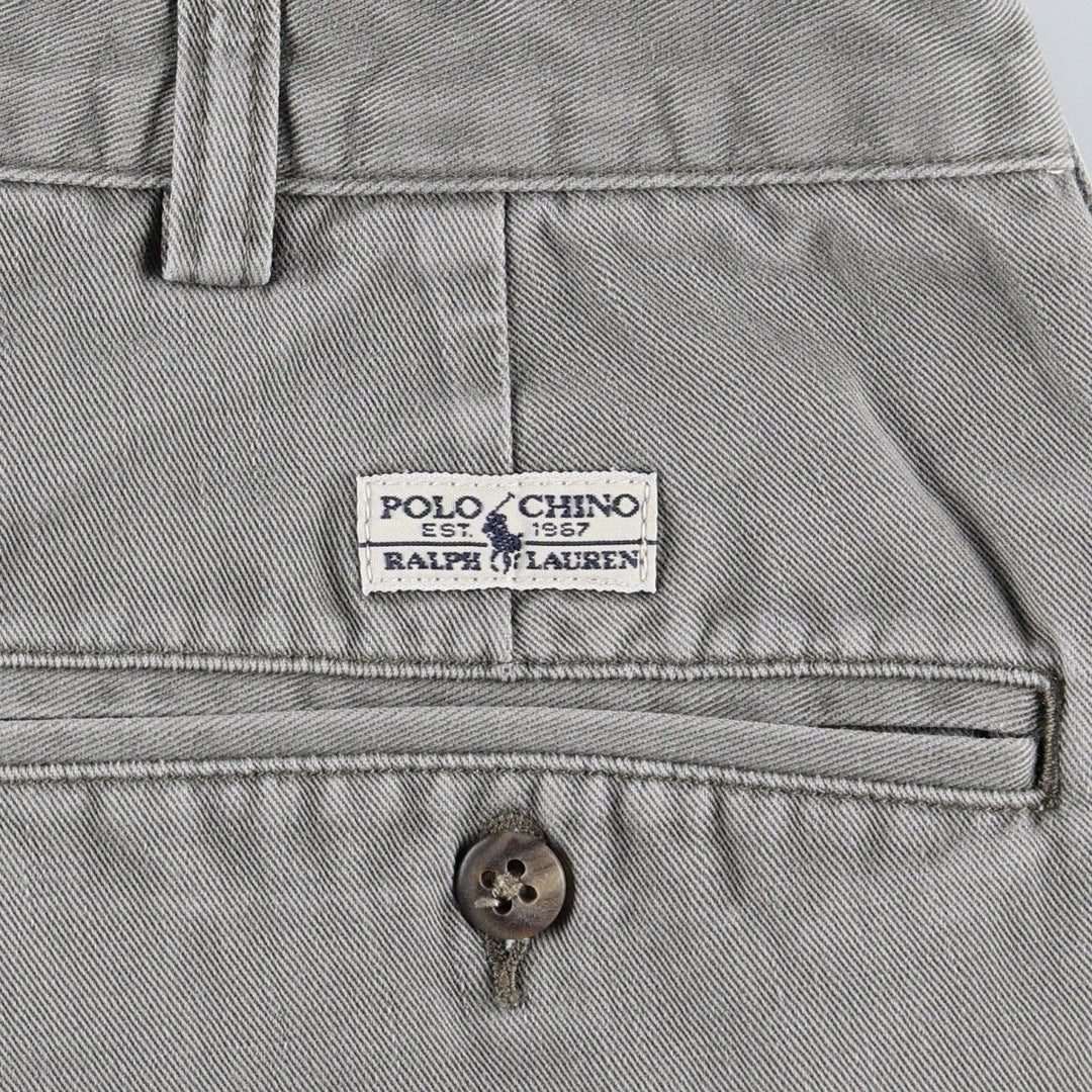 Ralph Lauren Polo Ralph Lauren Andrew Pant Two-pleat Chino Pants Men's Size W34 cotton gray type Vintage Second Hand