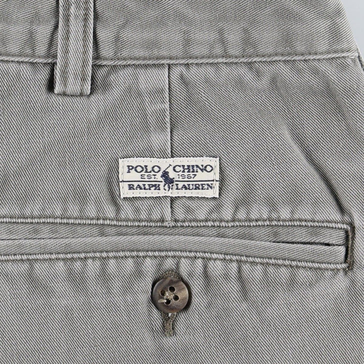 Ralph Lauren Polo Ralph Lauren Andrew Pant Two-pleat Chino Pants Men's Size W34 cotton gray type Vintage Second Hand