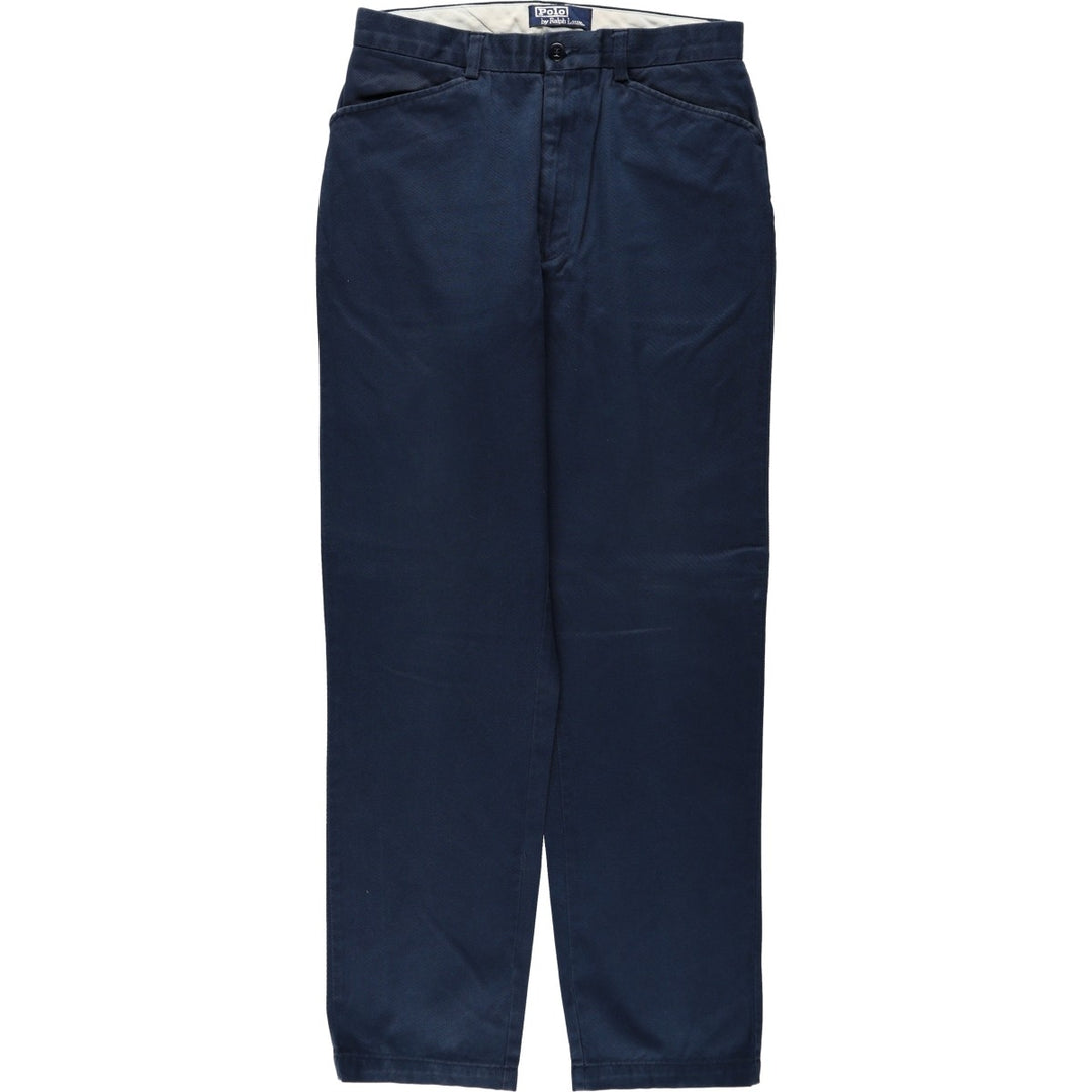 Ralph Lauren POLO by Ralph Lauren Men's Chino Pants, Size W31 cotton navy blue type Vintage Second Hand