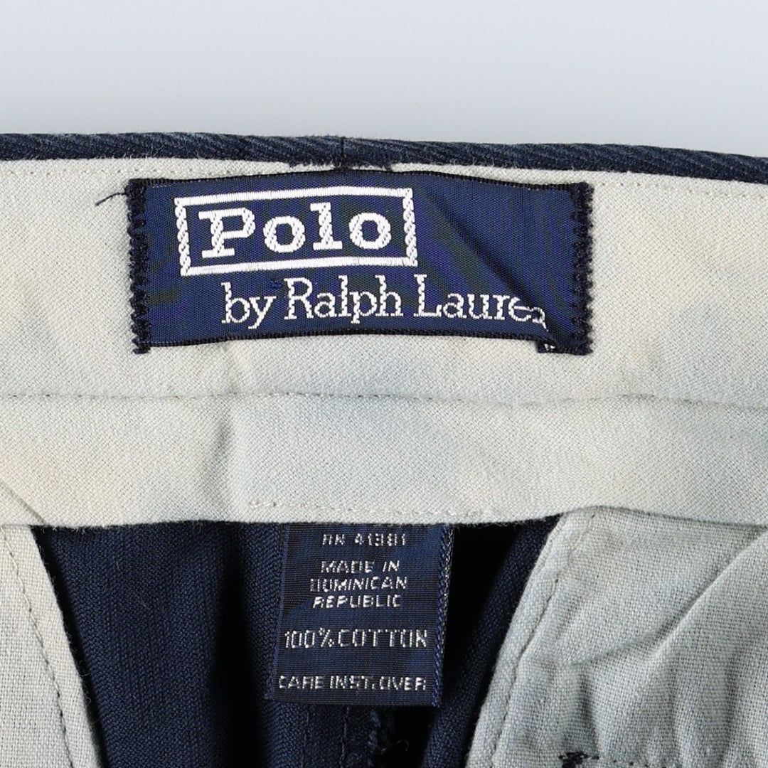 Ralph Lauren POLO by Ralph Lauren Men's Chino Pants, Size W31 cotton navy blue type Vintage Second Hand