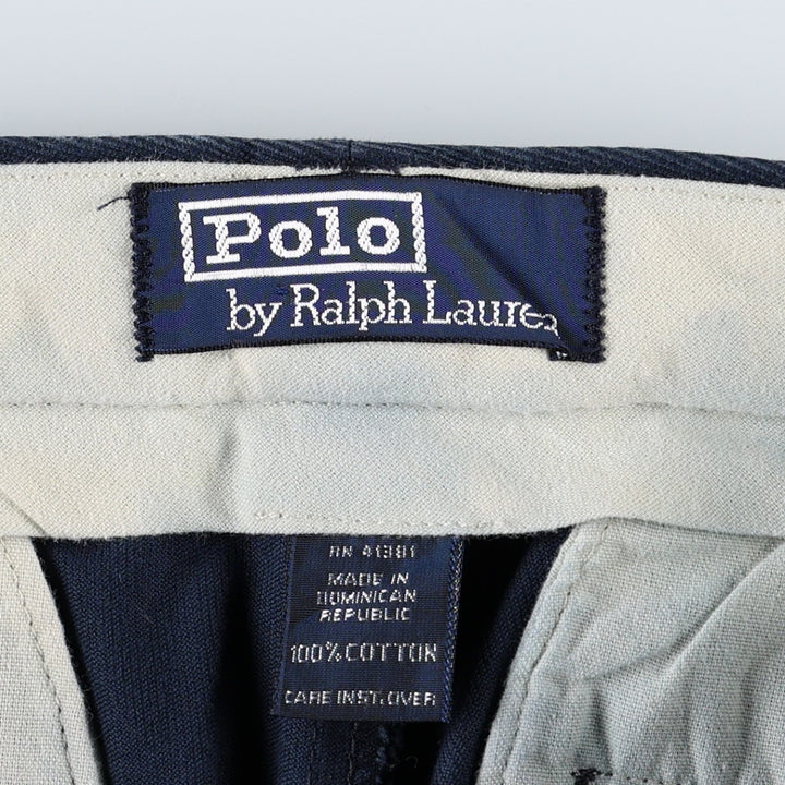 Ralph Lauren POLO by Ralph Lauren Men's Chino Pants, Size W31 cotton navy blue type Vintage Second Hand