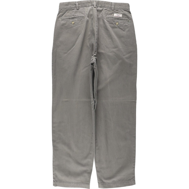 Ralph Lauren POLO by Ralph Lauren ANDREW PANT Two-pleat chino pants for men, equivalent to W33 cotton gray type Vintage Second Hand