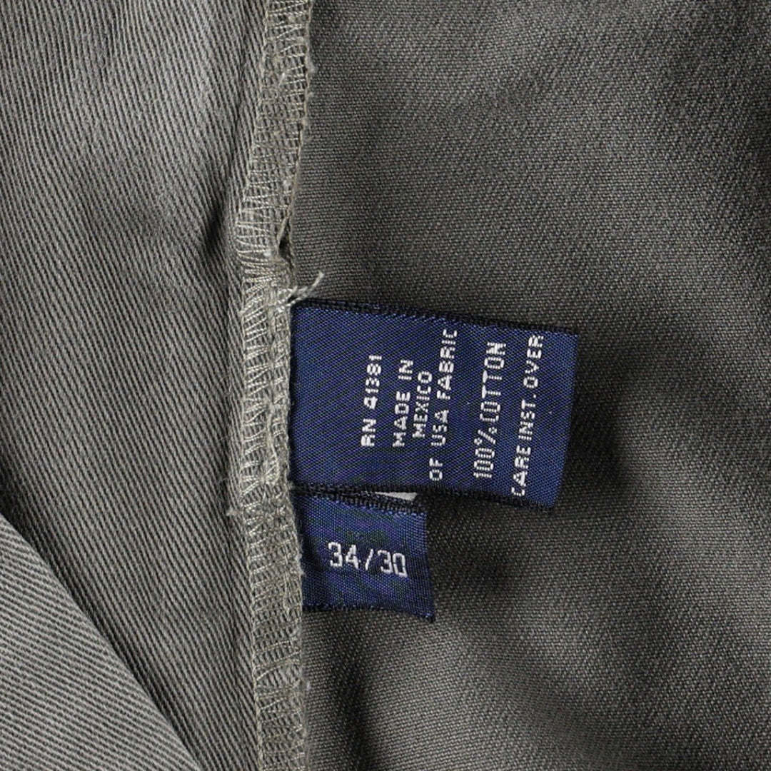 Ralph Lauren POLO by Ralph Lauren ANDREW PANT Two-pleat chino pants for men, equivalent to W33 cotton gray type Vintage Second Hand