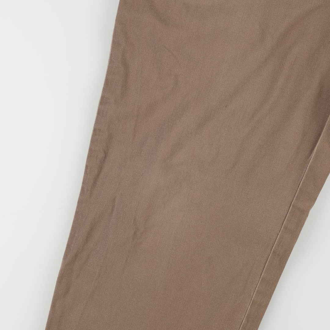 Ralph Lauren POLO by Ralph Lauren HAMMOND PANT, two-pleat chino pants, men's, w34 equivalent cotton Khaki type brown Vintage Second Hand