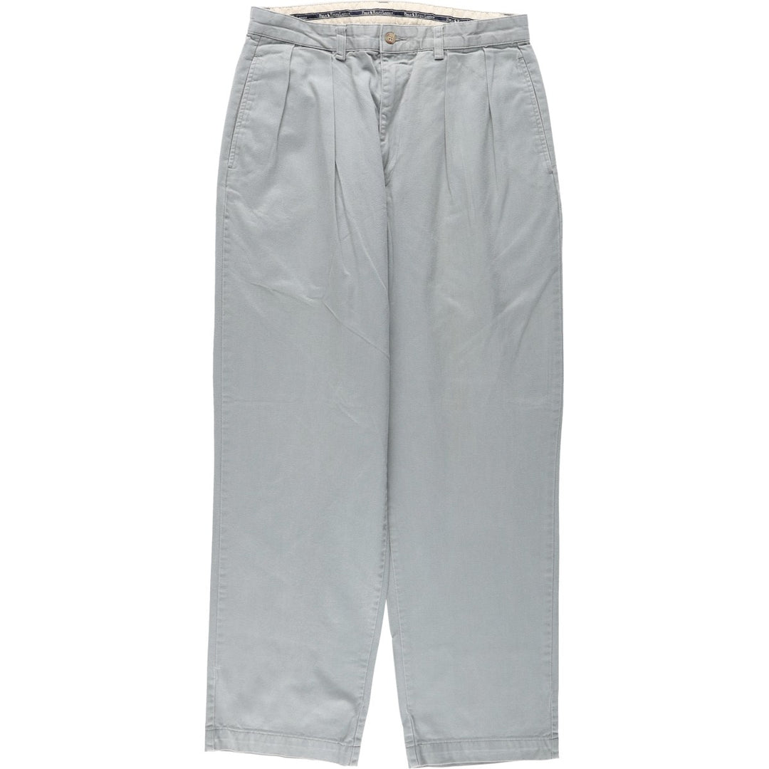 Ralph Lauren Polo Ralph Lauren ANDREW PANT Two-pleat Chino Pants Men's W31 (approx.) cotton gray type Vintage Second Hand