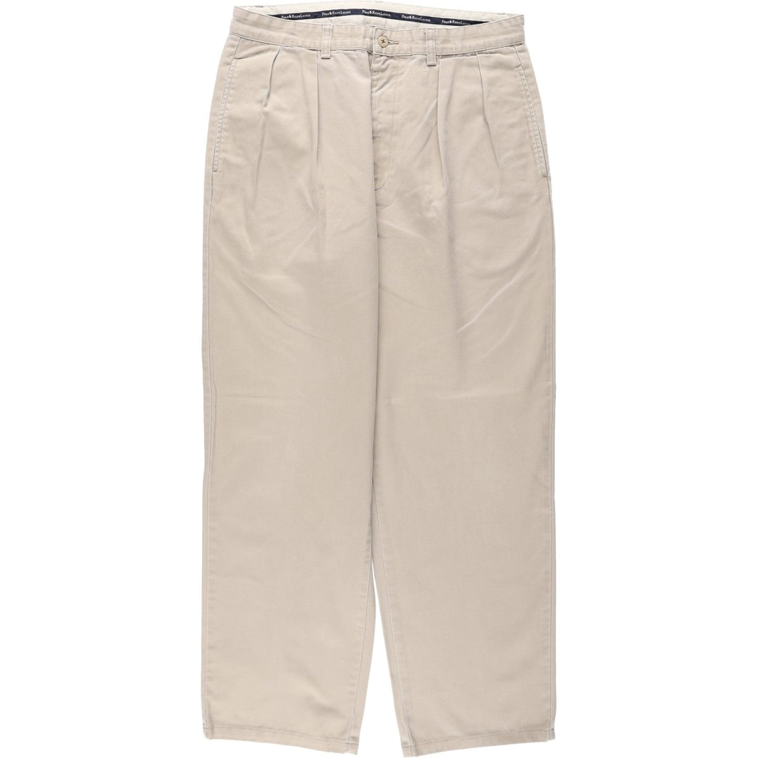 Ralph Lauren Polo Ralph Lauren Andrew Pant Two-pleat Chino Pants Men's Size W33 cotton Beige type Vintage Second Hand
