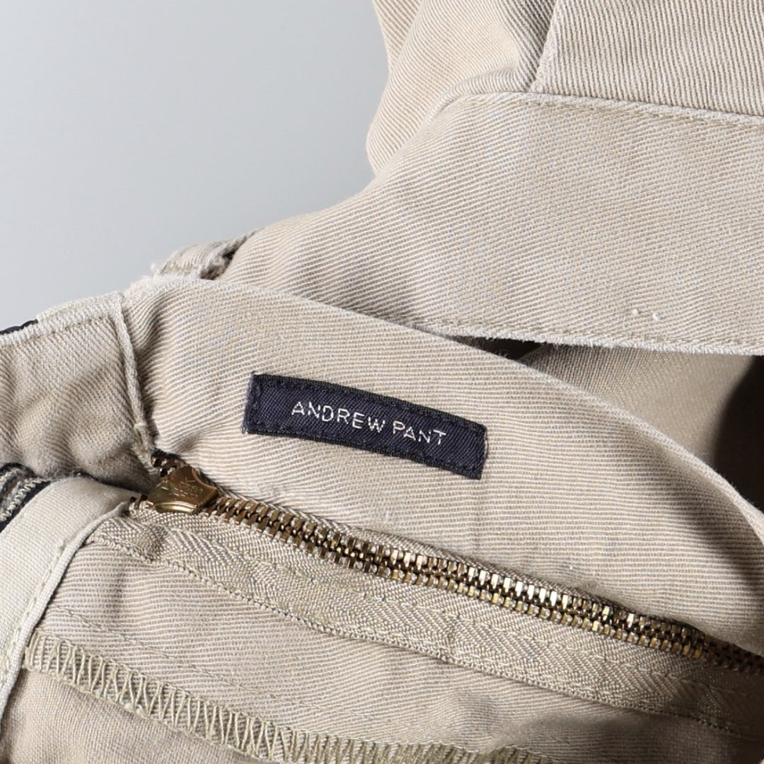 Ralph Lauren Polo Ralph Lauren Andrew Pant Two-pleat Chino Pants Men's Size W33 cotton Beige type Vintage Second Hand