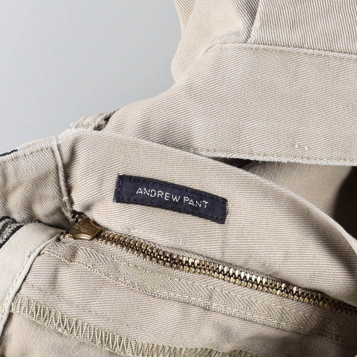 Ralph Lauren Polo Ralph Lauren Andrew Pant Two-pleat Chino Pants Men's Size W33 cotton Beige type Vintage Second Hand
