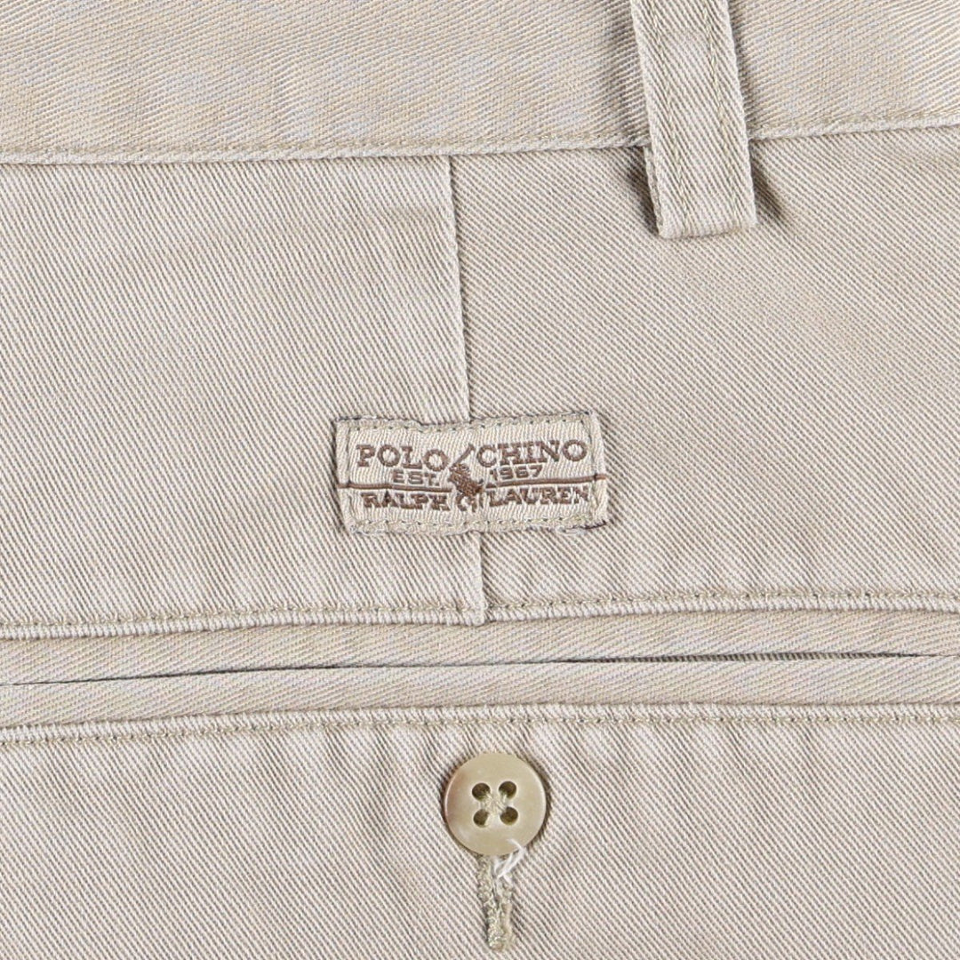 Ralph Lauren Polo Ralph Lauren Andrew Pant Two-pleat Chino Pants Men's Size W33 cotton Beige type Vintage Second Hand