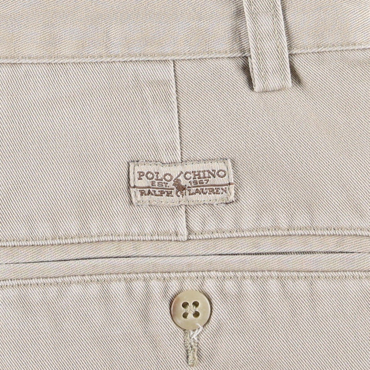 Ralph Lauren Polo Ralph Lauren Andrew Pant Two-pleat Chino Pants Men's Size W33 cotton Beige type Vintage Second Hand