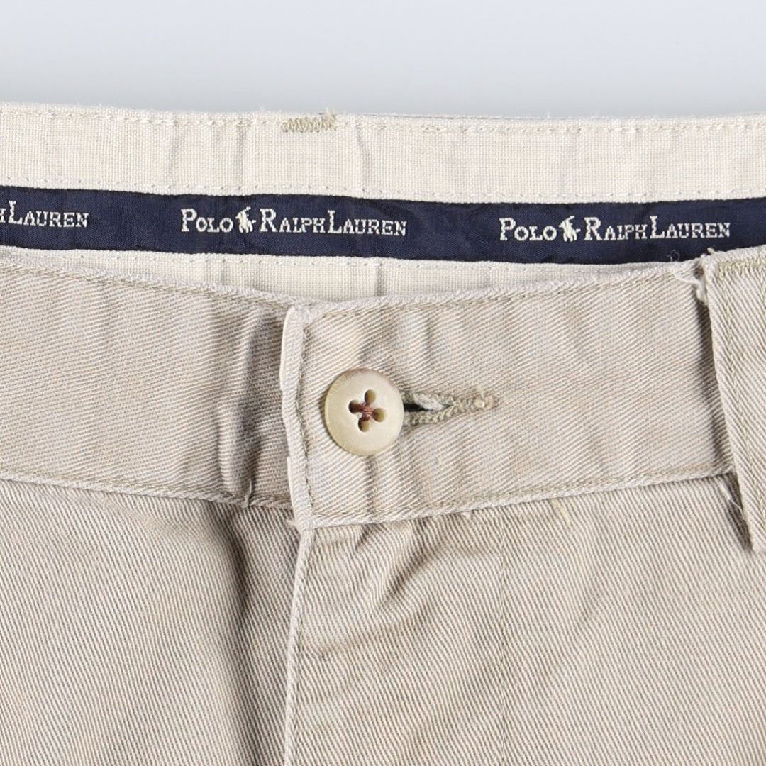 Ralph Lauren Polo Ralph Lauren Andrew Pant Two-pleat Chino Pants Men's Size W33 cotton Beige type Vintage Second Hand