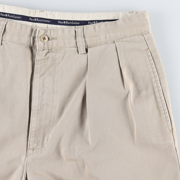 Ralph Lauren Polo Ralph Lauren Andrew Pant Two-pleat Chino Pants Men's Size W33 cotton Beige type Vintage Second Hand