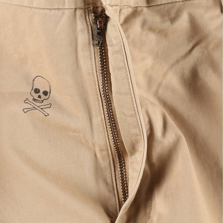 Ralph Lauren POLO RALPH LAUREN STRETCH CLASSIC FIT all-over skull pattern chino pants, men's size W39 (approx.) cotton Beige type Vintage Second Hand