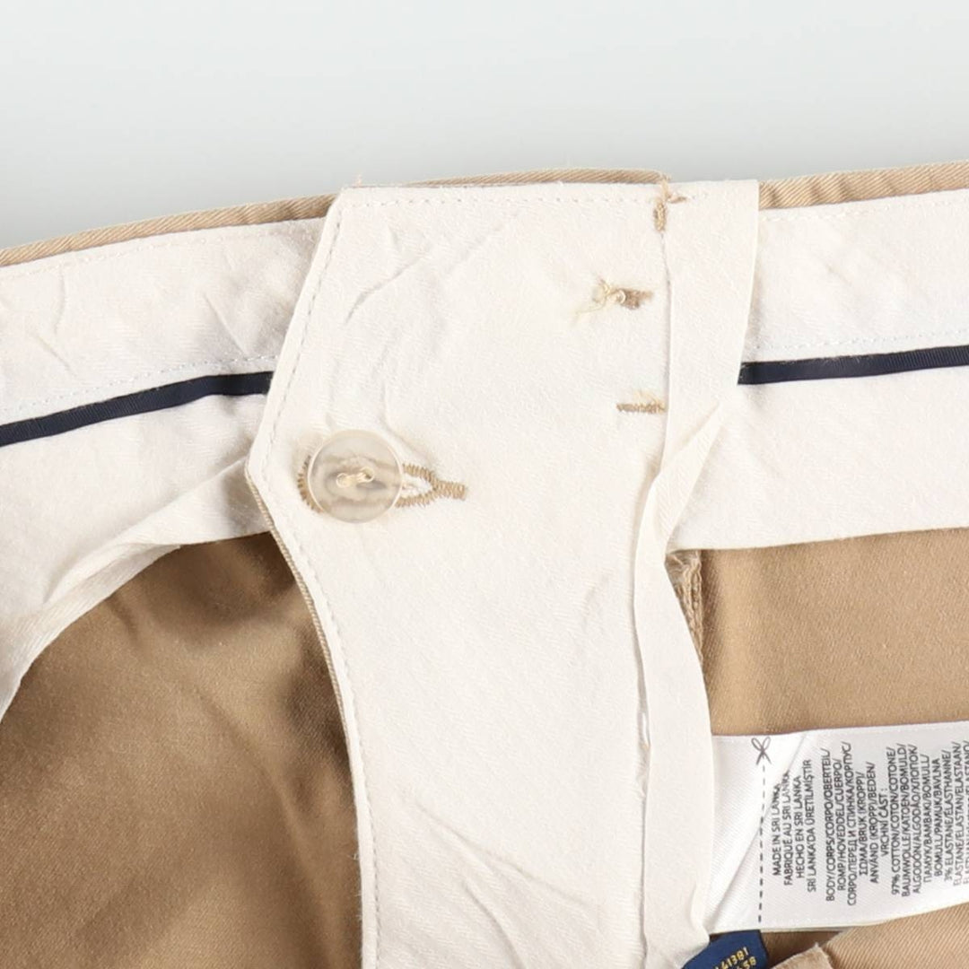 Ralph Lauren POLO RALPH LAUREN STRETCH CLASSIC FIT all-over skull pattern chino pants, men's size W39 (approx.) cotton Beige type Vintage Second Hand