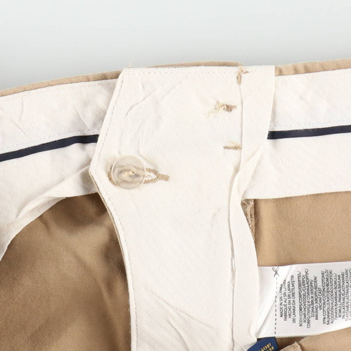 Ralph Lauren POLO RALPH LAUREN STRETCH CLASSIC FIT all-over skull pattern chino pants, men's size W39 (approx.) cotton Beige type Vintage Second Hand