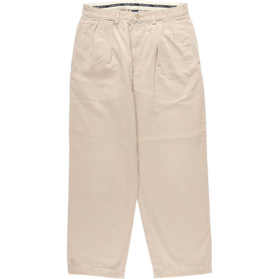 Ralph Lauren Polo Ralph Lauren Two-pleat Chino Pants for Men, W31 equivalent cotton Beige type Vintage Second Hand