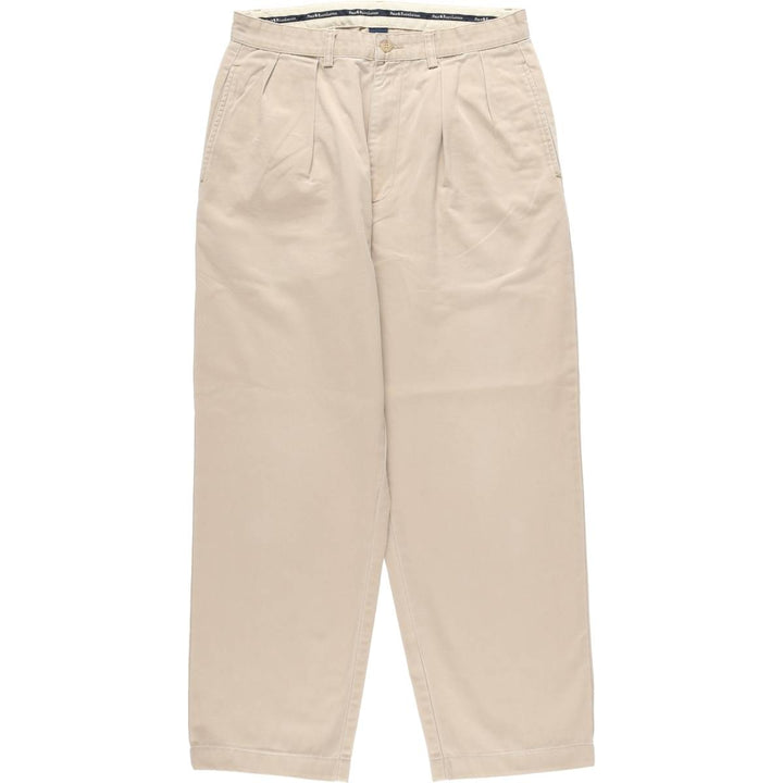 Ralph Lauren Polo Ralph Lauren Two-pleat Chino Pants for Men, W31 equivalent cotton Beige type Vintage Second Hand