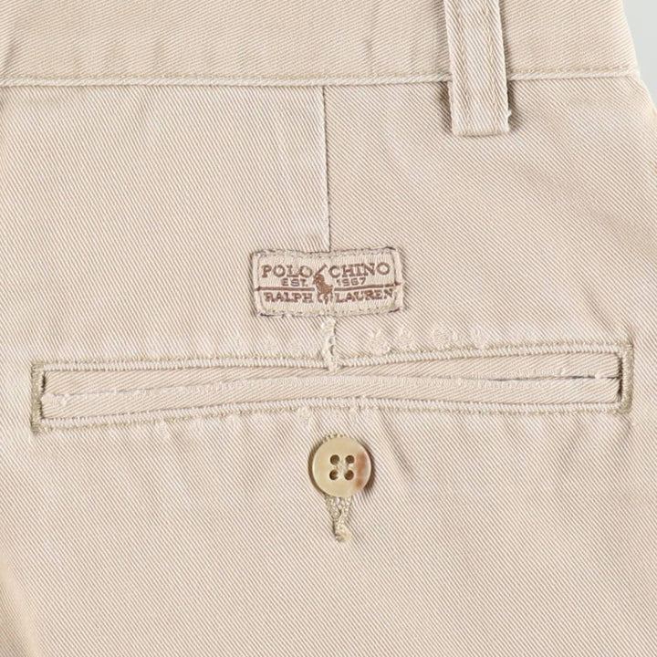 Ralph Lauren Polo Ralph Lauren Two-pleat Chino Pants for Men, W31 equivalent cotton Beige type Vintage Second Hand