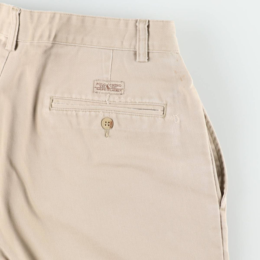 Ralph Lauren Polo Ralph Lauren Two-pleat Chino Pants for Men, W31 equivalent cotton Beige type Vintage Second Hand