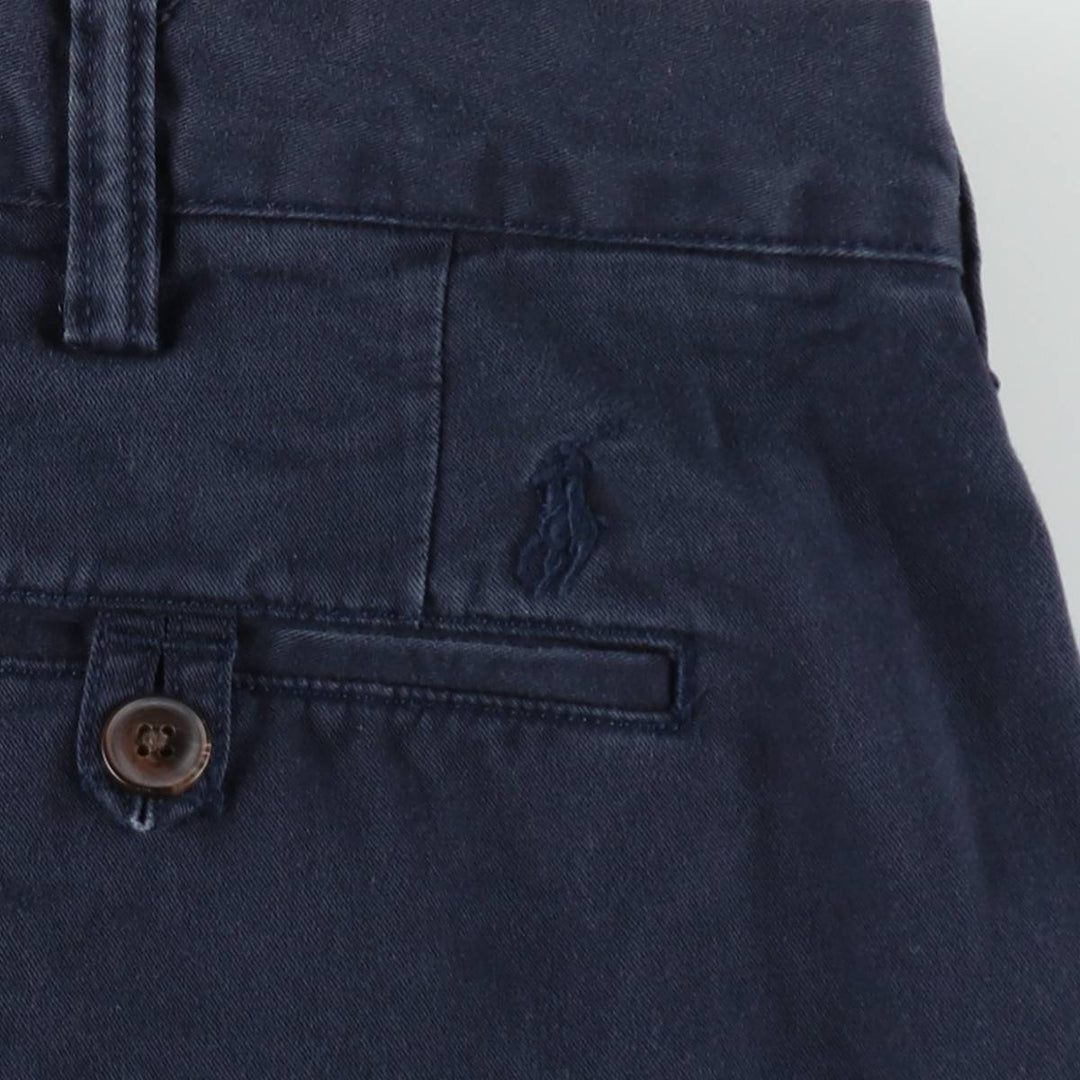 Big size Ralph Lauren POLO RALPH LAUREN STRETCH STRAIGHT FIT all-over print Polo Bear chino pants, men's size W41 (approx.) cotton navy blue type Vintage Second Hand