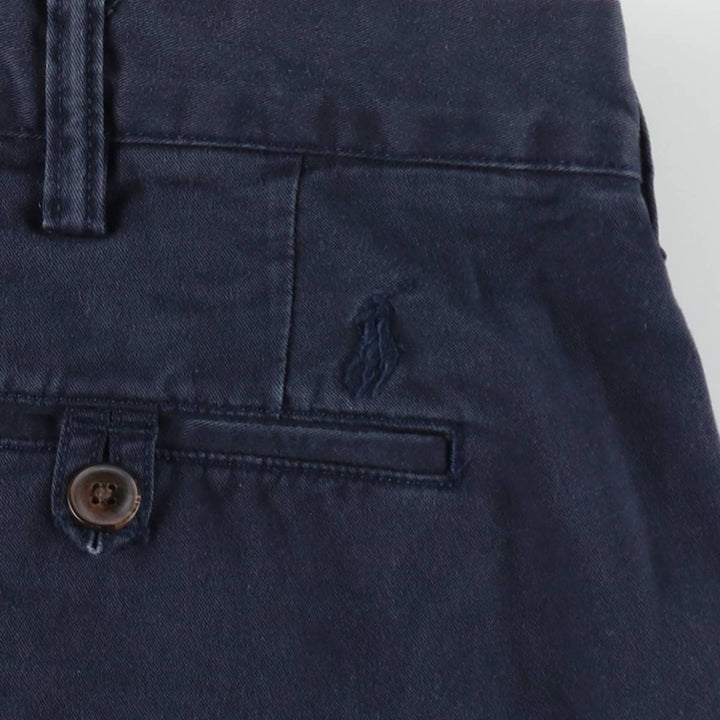 Big size Ralph Lauren POLO RALPH LAUREN STRETCH STRAIGHT FIT all-over print Polo Bear chino pants, men's size W41 (approx.) cotton navy blue type Vintage Second Hand