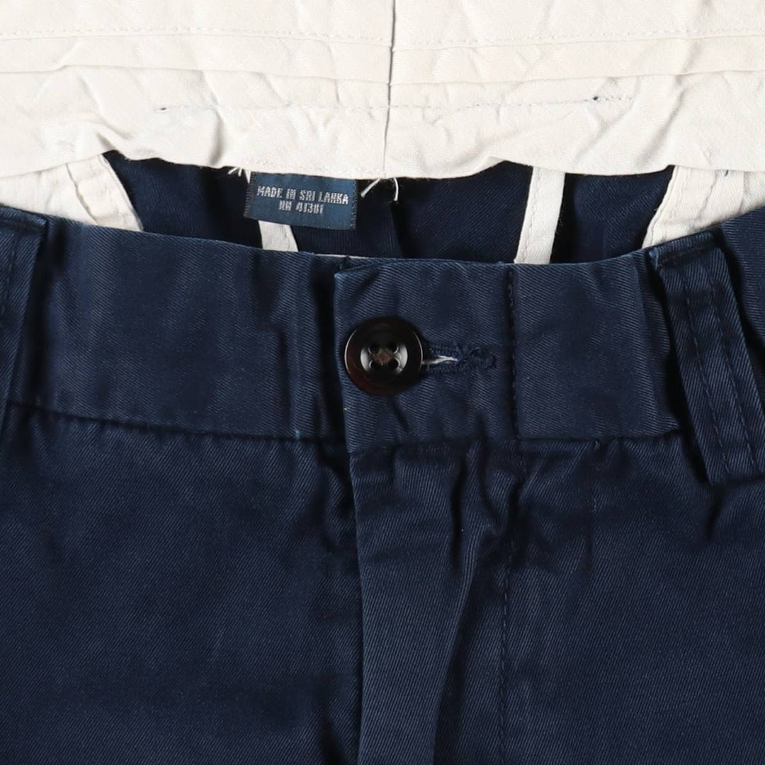 Ralph Lauren POLO by Ralph Lauren all-over print chino pants, men's size W34 (approx.) cotton navy blue type Vintage Second Hand