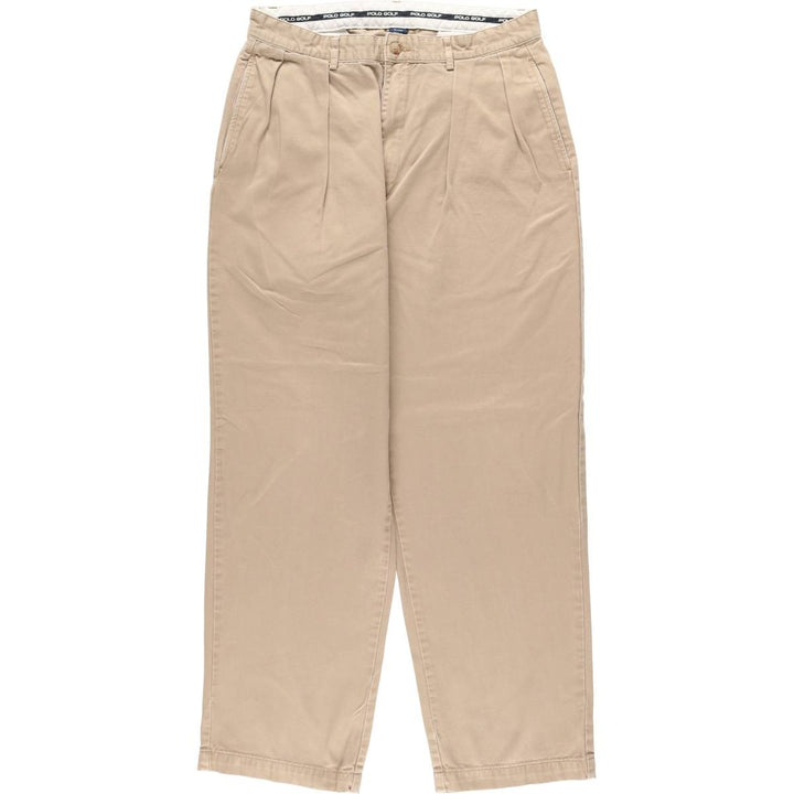 Ralph Lauren POLO GOLF Polo Golf Two-pleat Chino Pants for Men, Size W32 cotton Beige type Vintage Second Hand