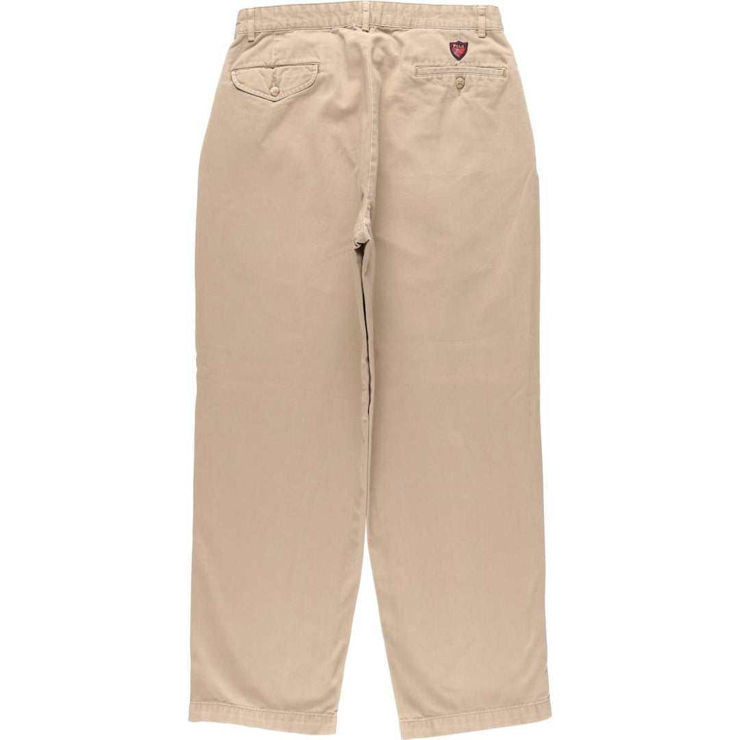 Ralph Lauren POLO GOLF Polo Golf Two-pleat Chino Pants for Men, Size W32 cotton Beige type Vintage Second Hand